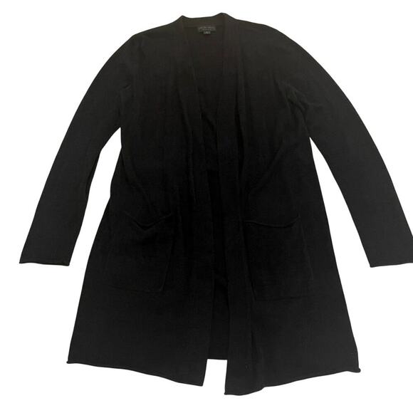 Barefoot Dreams M Black Cardigan | CozyChic Ultra Lite, Duster, Drawstring - Picture 1 of 10